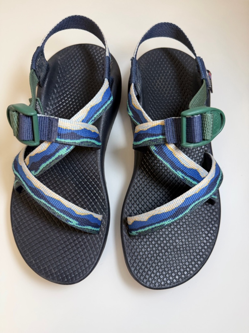 Chaco   Blue Green Strappy Adjustable Strap Outdoor Sandals Size 7 - Picture 7 of 12